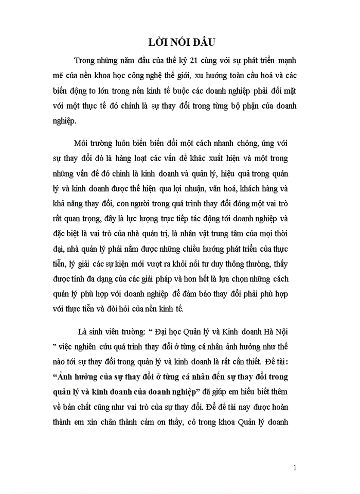 image for page Ảnh hưởng của sự thay đổi ở từng cá nhân đến sự thay đổi trong quản lý và kinh doanh của doanh nghiệp