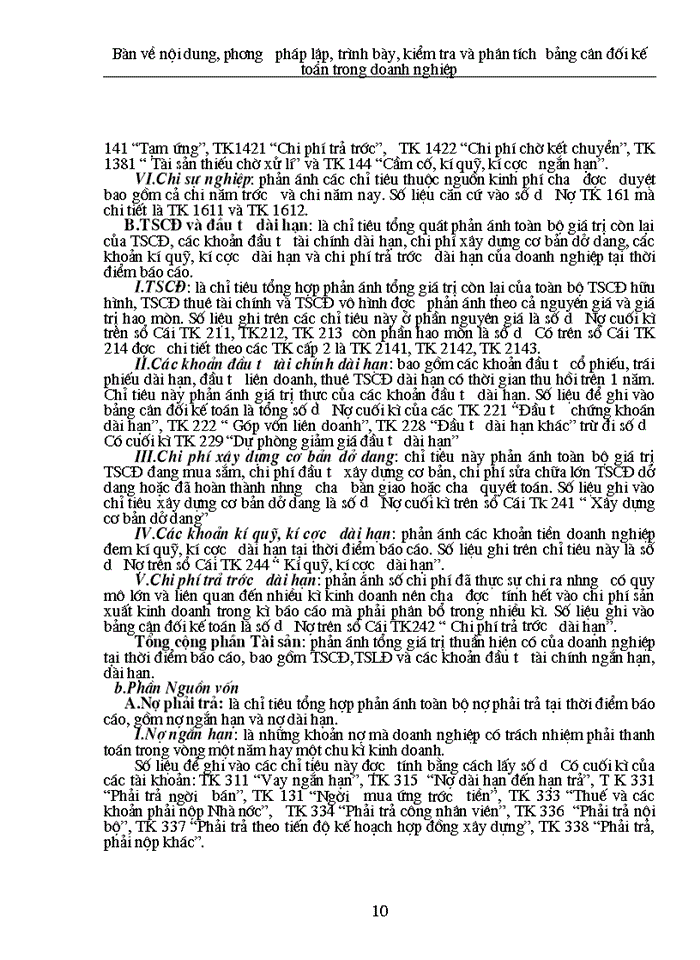 image for page Bàn về nội dung phương pháp lập, trình bày, kiểm tra và phân tích bảng cân đối kế toán trong doanh nghiệp