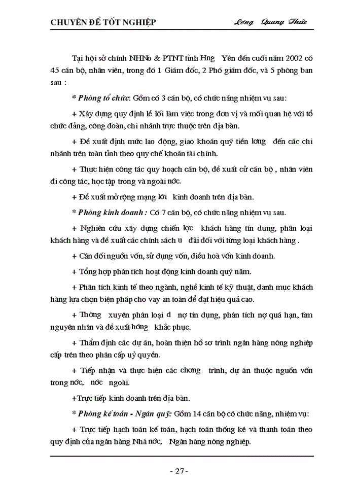 image for page Giải pháp nâng cao chất lượng tín dụng tại Ngân hàng nông nghiệp và phát triển nông thôn tỉnh Hưng Yên