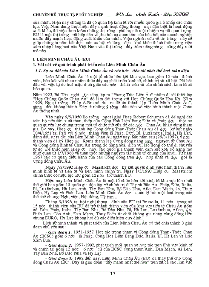 image for page Tự do hoá trong eu và khả năng thâm nhập thị trường eu của hàng hoá việt nam