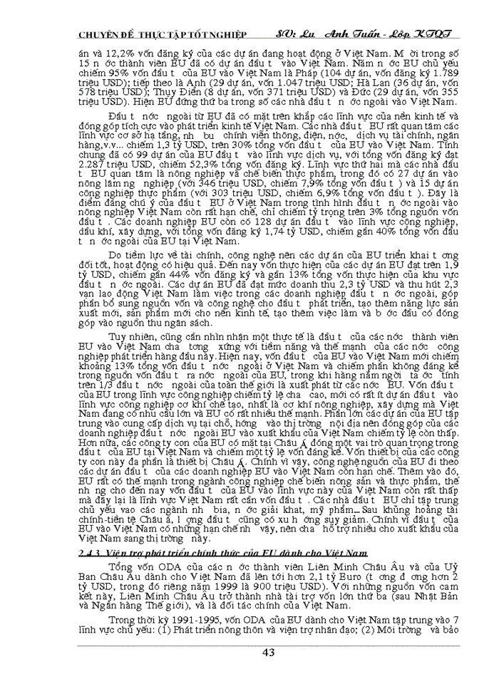 image for page Tự do hoá trong eu và khả năng thâm nhập thị trường eu của hàng hoá việt nam