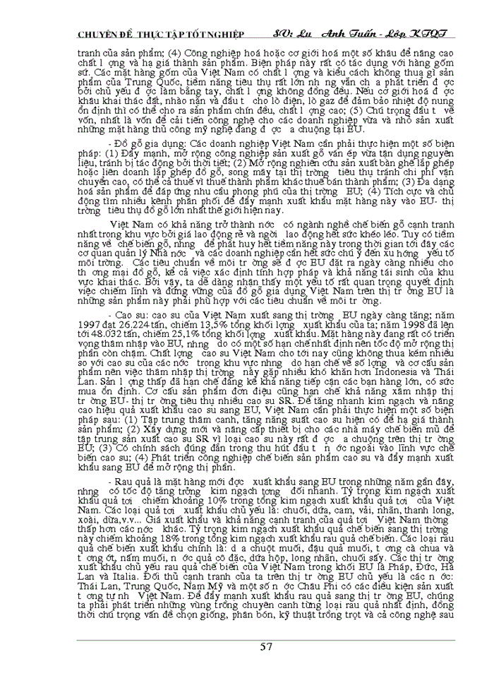 image for page Tự do hoá trong eu và khả năng thâm nhập thị trường eu của hàng hoá việt nam