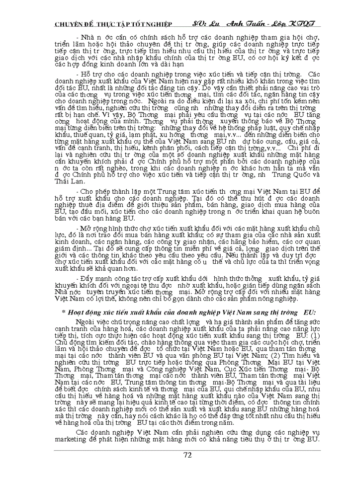 image for page Tự do hoá trong eu và khả năng thâm nhập thị trường eu của hàng hoá việt nam