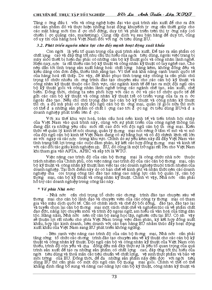 image for page Tự do hoá trong eu và khả năng thâm nhập thị trường eu của hàng hoá việt nam