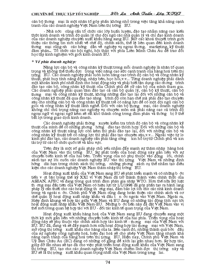 image for page Tự do hoá trong eu và khả năng thâm nhập thị trường eu của hàng hoá việt nam