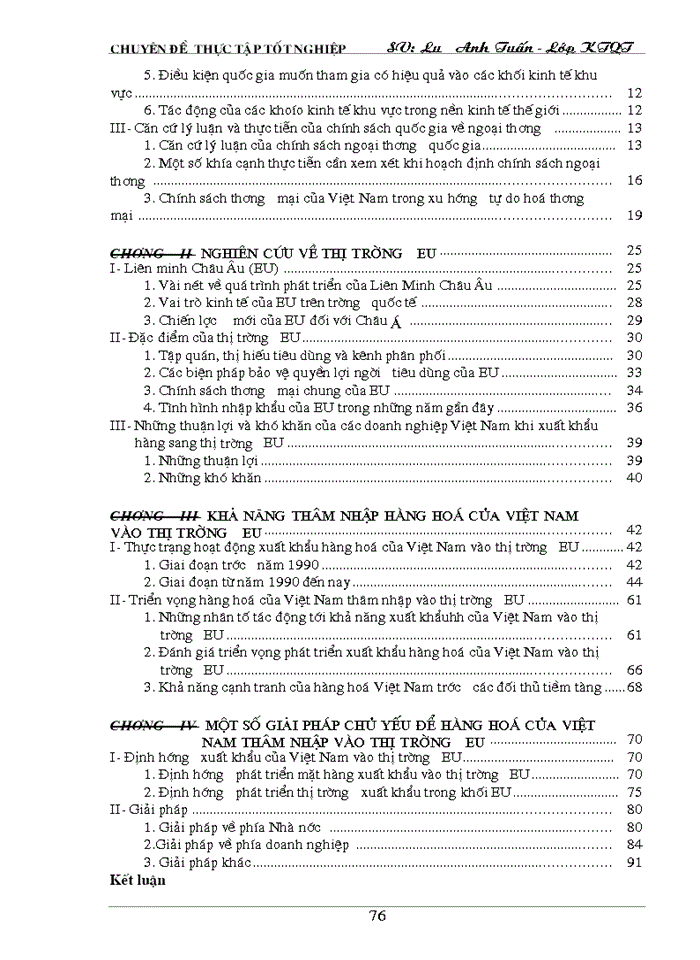 image for page Tự do hoá trong eu và khả năng thâm nhập thị trường eu của hàng hoá việt nam