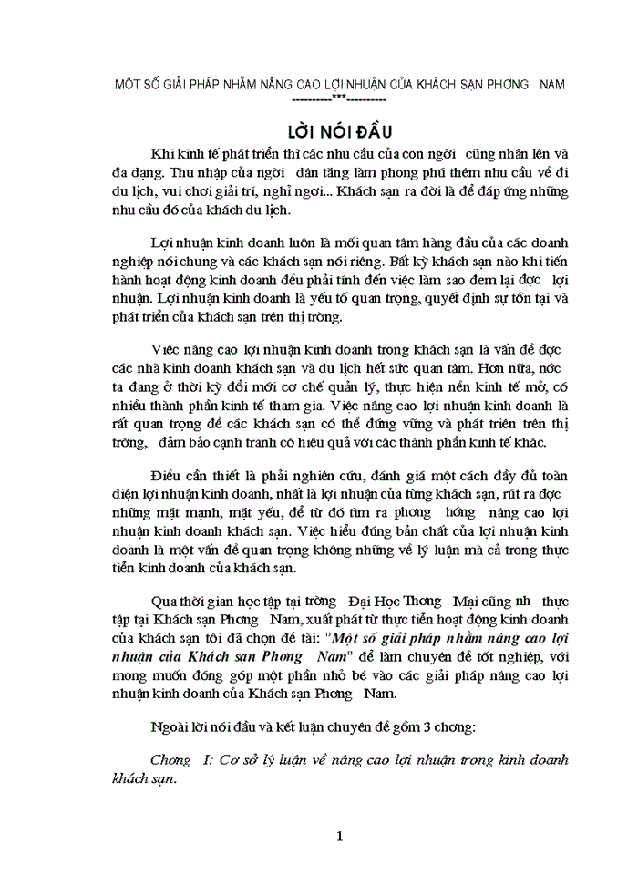 image for page Một số giải pháp nhằm nâng cao lợi nhuận của Khách sạn Phương Nam