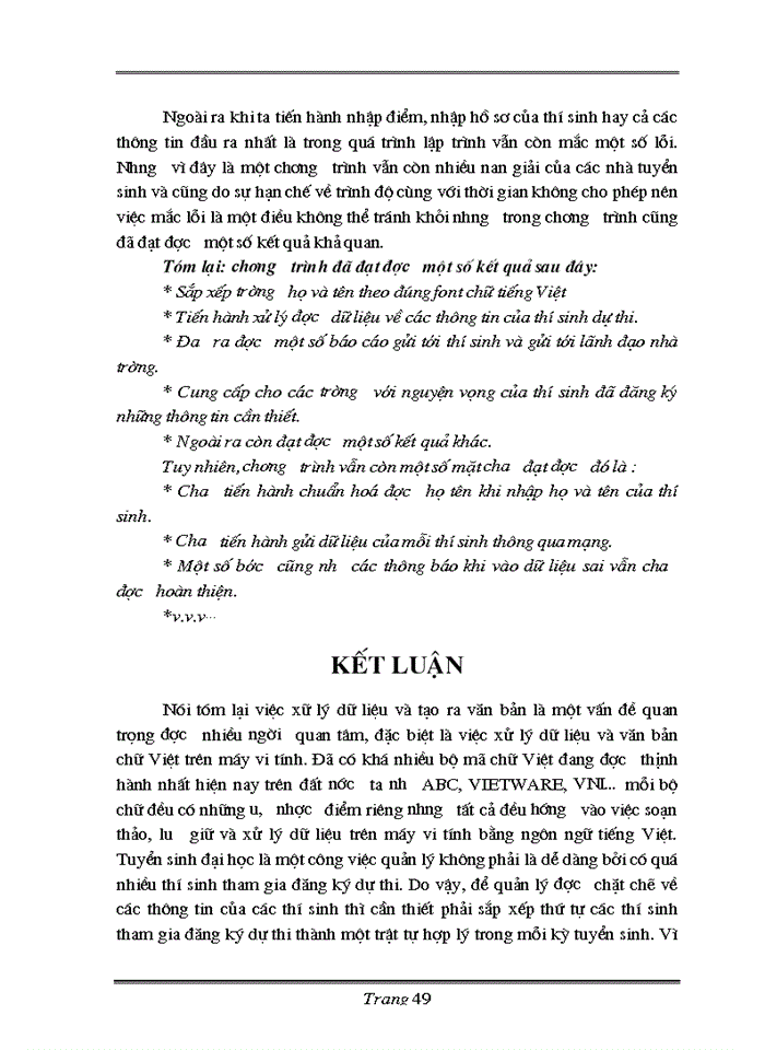 image for page Thiết kế và xây dựng phần mềm sắp xếp tiếng việt theo trường họ tên hỗ trợ cho việc tuyển sinh Đại học – Cao đẳng