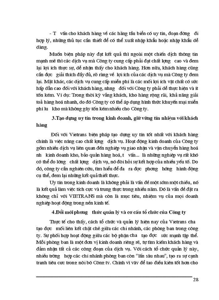 image for page Tình hình hoạt động kinh doanh dịch vụ giao nhận kho vận tại Vietrans