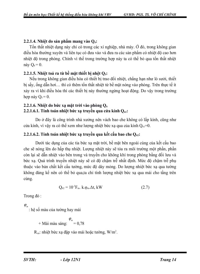 image for page Đồ ánthiết kế hệ thống điều hòa không khí VRV cấp gió tươi gián tiếp của Công ty Điện tử HANEL