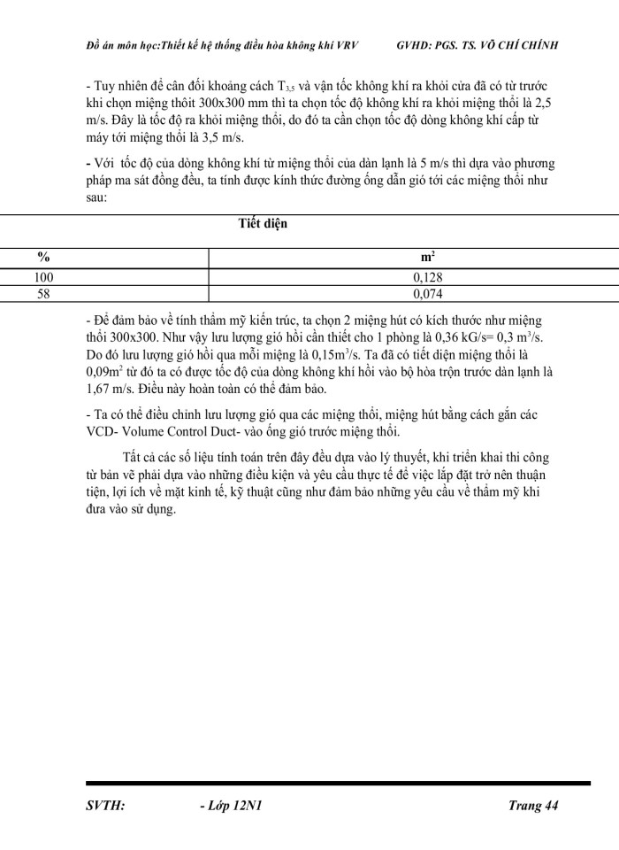 image for page Đồ ánthiết kế hệ thống điều hòa không khí VRV cấp gió tươi gián tiếp của Công ty Điện tử HANEL