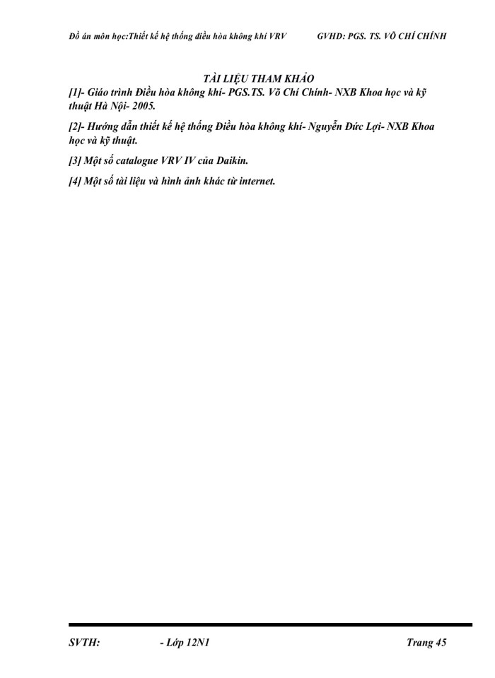 image for page Đồ ánthiết kế hệ thống điều hòa không khí VRV cấp gió tươi gián tiếp của Công ty Điện tử HANEL