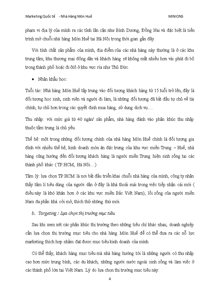 image for page Xây dựng chiến lược thâm nhập thị trường nước ngoài của chuỗi nhà hàng món huế