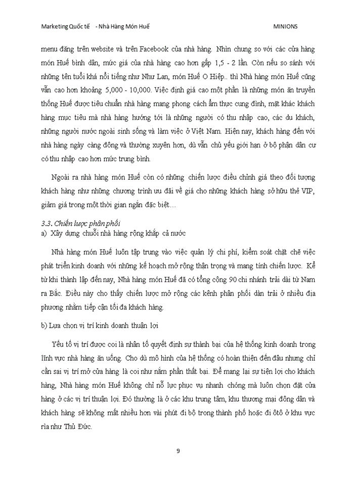 image for page Xây dựng chiến lược thâm nhập thị trường nước ngoài của chuỗi nhà hàng món huế