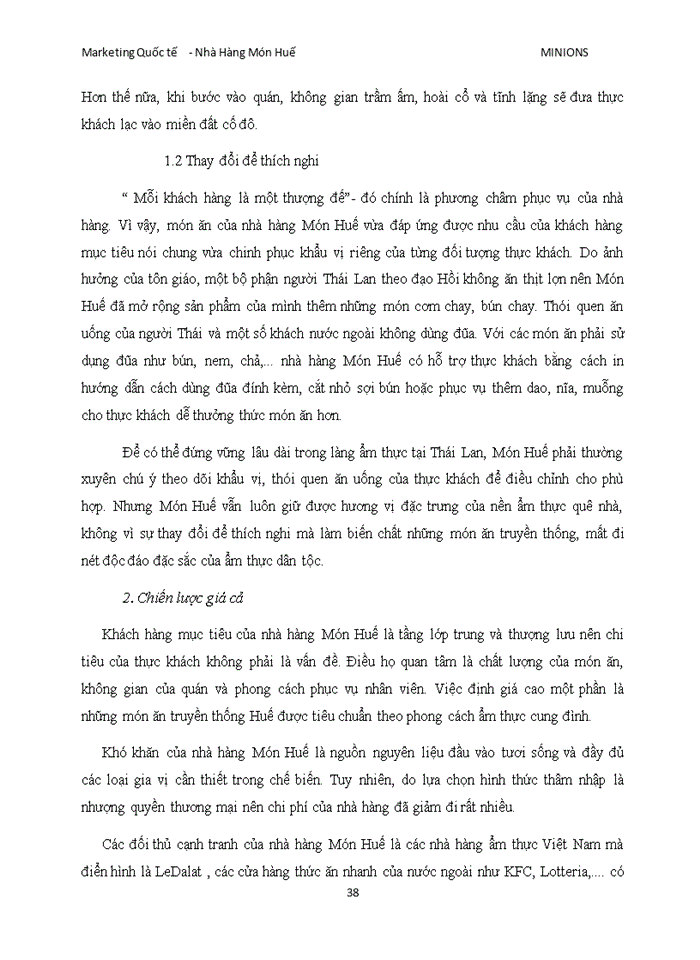 image for page Xây dựng chiến lược thâm nhập thị trường nước ngoài của chuỗi nhà hàng món huế