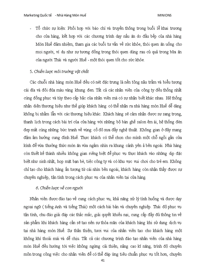 image for page Xây dựng chiến lược thâm nhập thị trường nước ngoài của chuỗi nhà hàng món huế