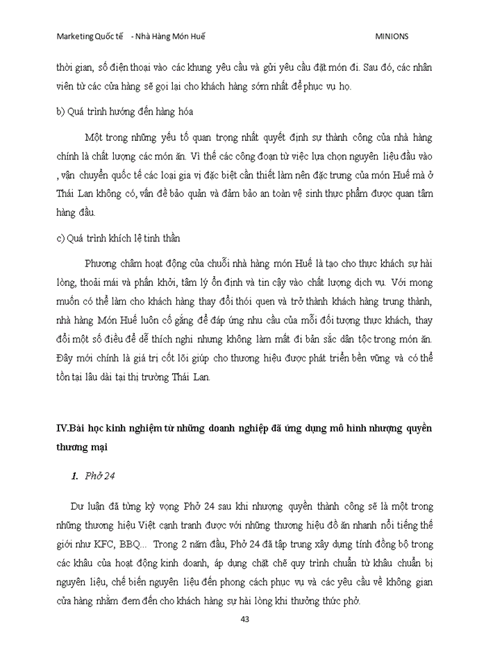 image for page Xây dựng chiến lược thâm nhập thị trường nước ngoài của chuỗi nhà hàng món huế