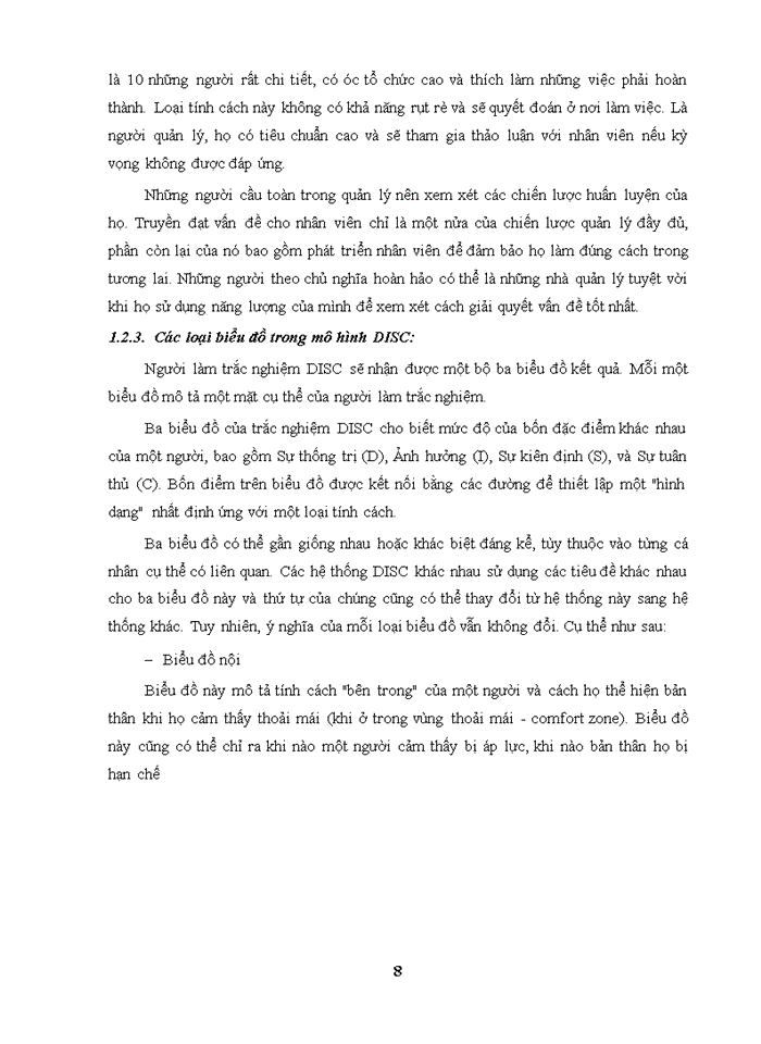 image for page Nghiên cứu về tính cách nhân viên trong công ty cổ phần dinh dưỡng việt nam theo mô hình DISC