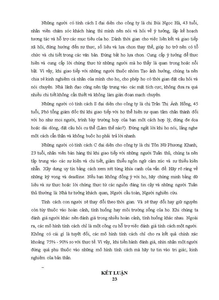 image for page Nghiên cứu về tính cách nhân viên trong công ty cổ phần dinh dưỡng việt nam theo mô hình DISC