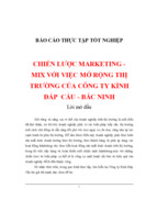Chiến lược Marketing - mix với việc mở rộng thị trường của Công ty Kính Đáp  Cầu - Bắc Ninh
