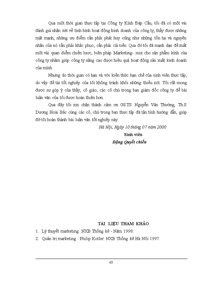 image for page Chiến lược Marketing - mix với việc mở rộng thị trường của Công ty Kính Đáp  Cầu - Bắc Ninh