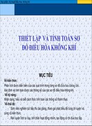 Thiết lập và tính toán sơ đồ điều hòa không khí