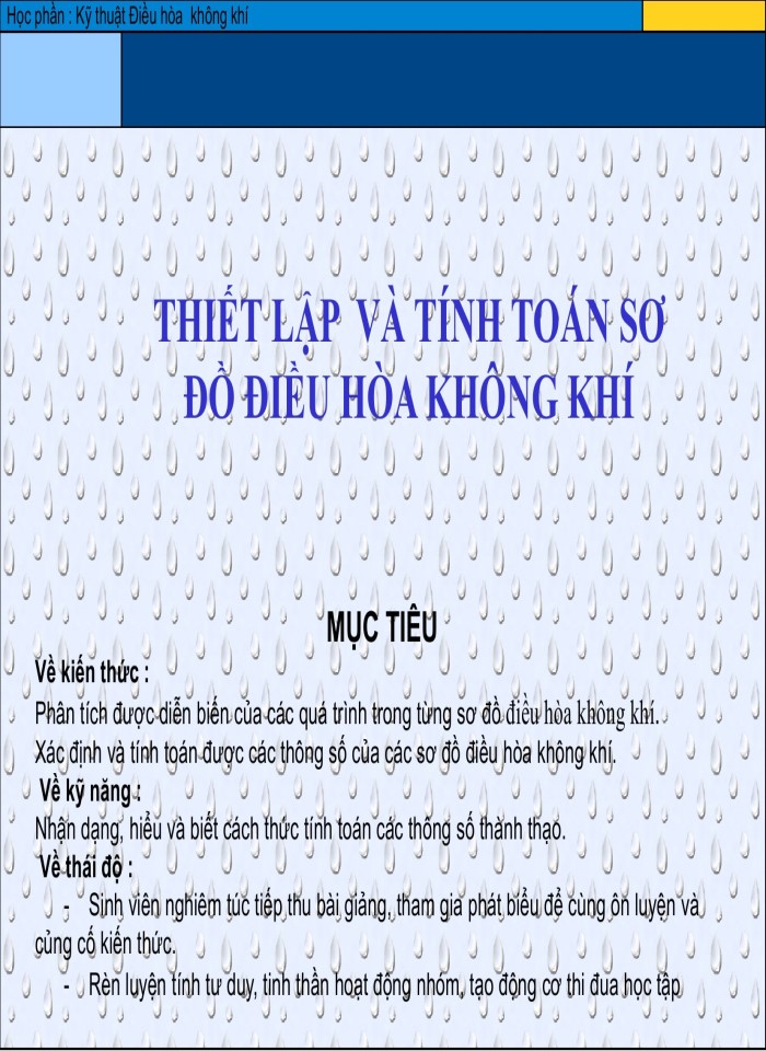 image for page Thiết lập và tính toán sơ đồ điều hòa không khí