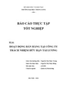 Hoạt động bán hàng tại Công ty Trách nhiệm hữu hạn Tài Lương