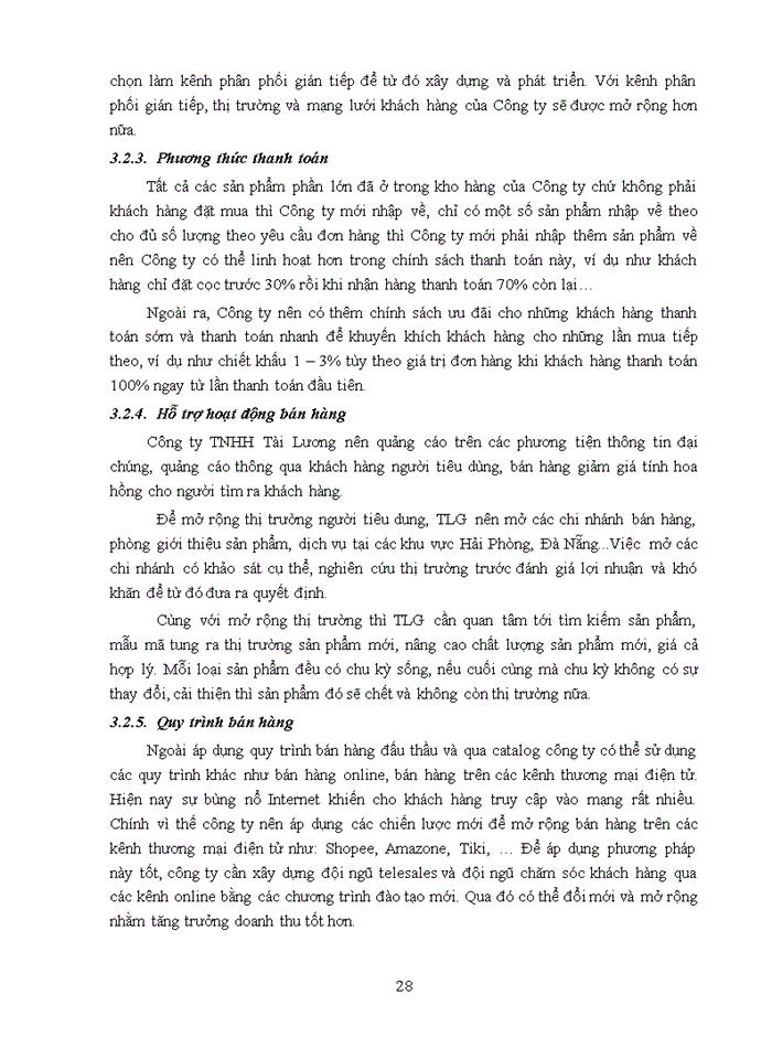 image for page Hoạt động bán hàng tại Công ty Trách nhiệm hữu hạn Tài Lương