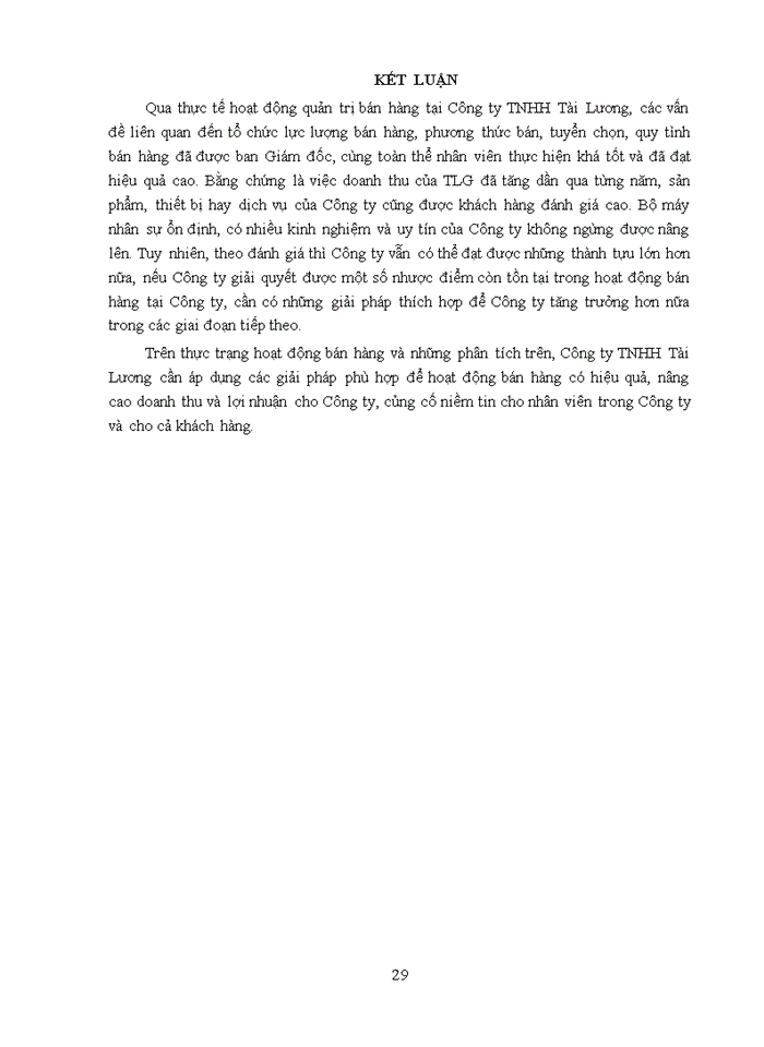image for page Hoạt động bán hàng tại Công ty Trách nhiệm hữu hạn Tài Lương