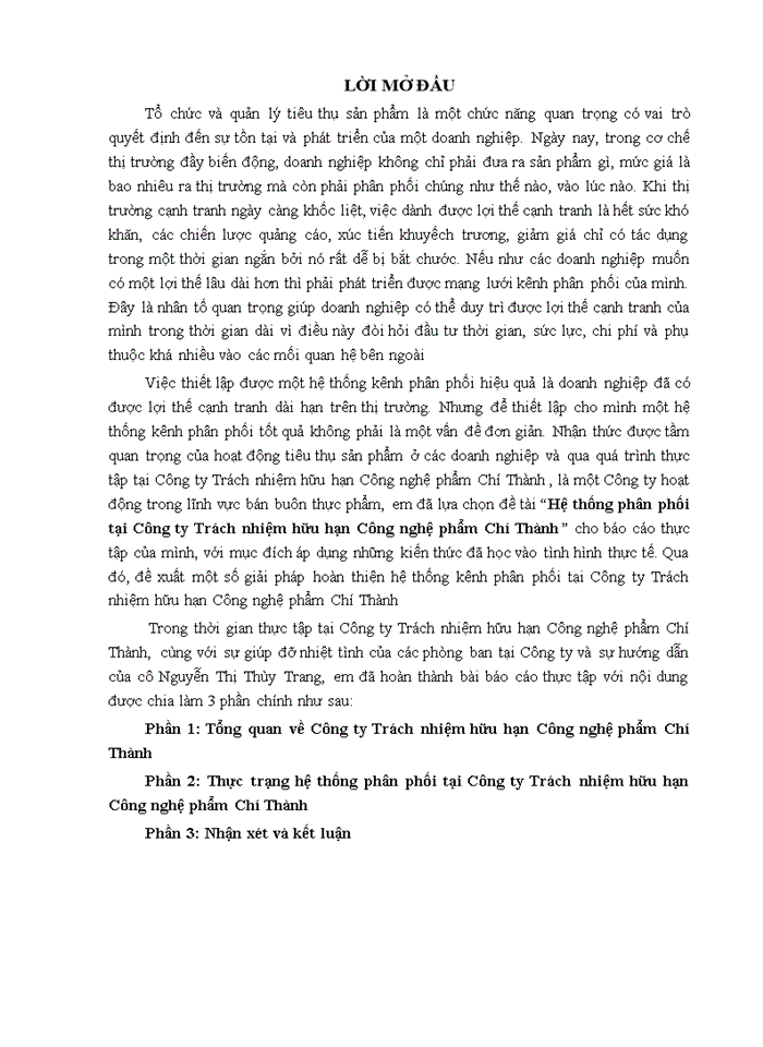 image for page Hệ thống phân phối tại Công ty Trách nhiệm hữu hạn Công nghệ phẩm Chí Thành