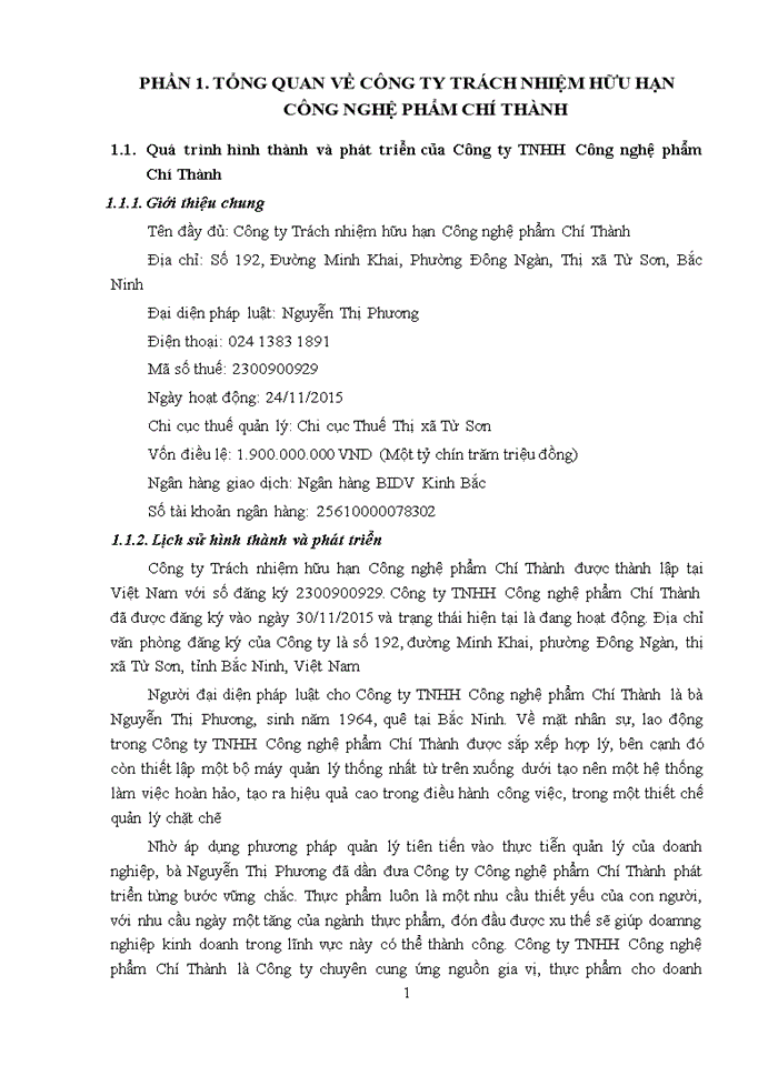 image for page Hệ thống phân phối tại Công ty Trách nhiệm hữu hạn Công nghệ phẩm Chí Thành