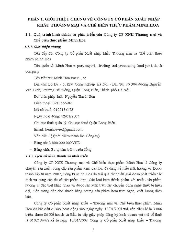 image for page Phân tích hệ thống kênh phân phối tại Công ty Cổ phần Xuất nhập khẩu Thương mại và Chế biến thực phẩm Minh Hoa