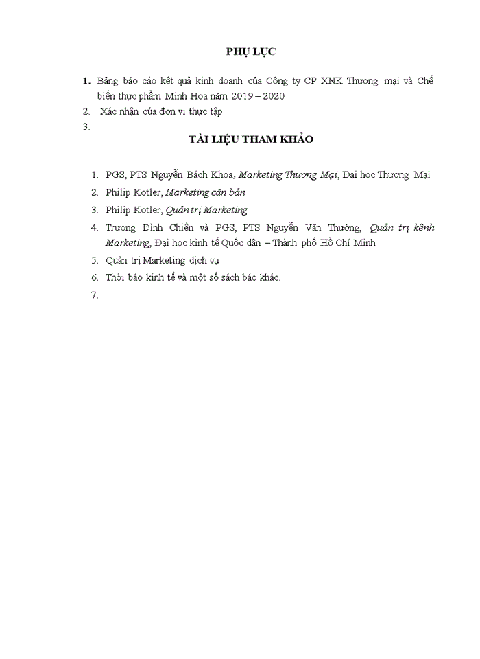 image for page Phân tích hệ thống kênh phân phối tại Công ty Cổ phần Xuất nhập khẩu Thương mại và Chế biến thực phẩm Minh Hoa