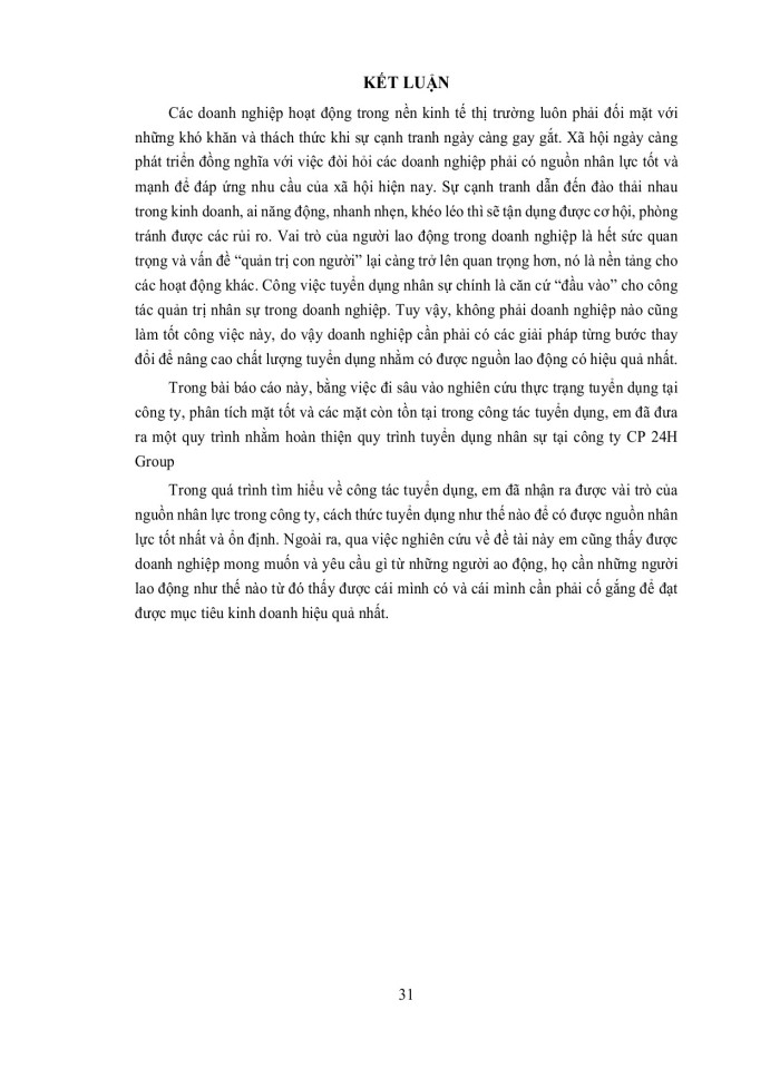 image for page Quy trình tuyển dụng nhân sự tại công ty cổ phần 24h group