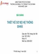 Thiết kế sơ bộ hệ thống điều hòa không khí