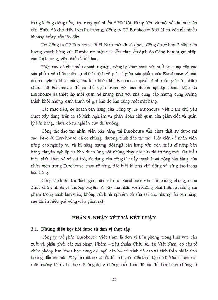 image for page Hoạt động bán hàng tại Công ty Cổ phần Eurohouse Việt Nam - Năm 2021