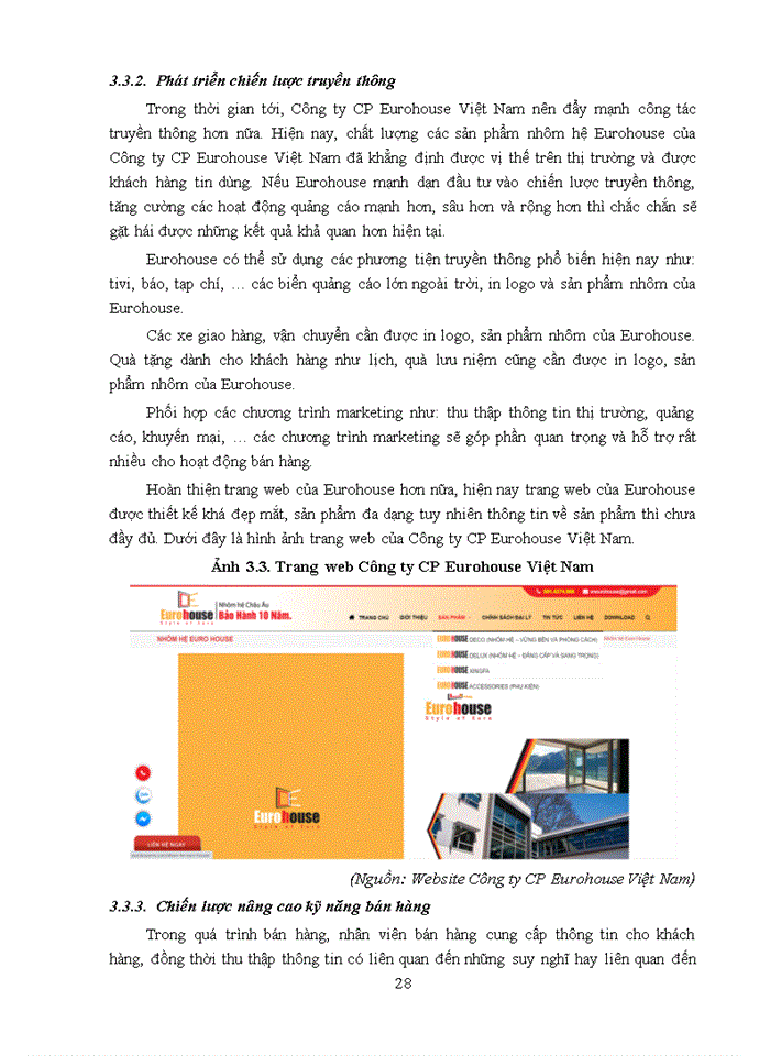 image for page Hoạt động bán hàng tại Công ty Cổ phần Eurohouse Việt Nam - Năm 2021