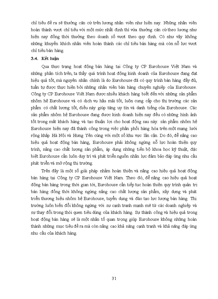 image for page Hoạt động bán hàng tại Công ty Cổ phần Eurohouse Việt Nam - Năm 2021