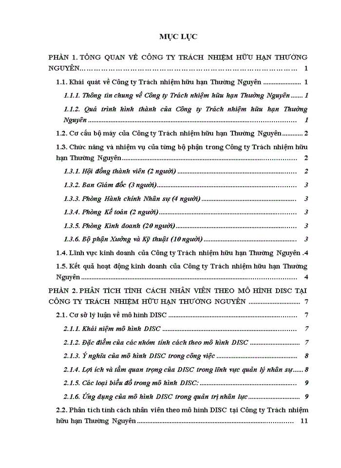image for page Phân tích tính cách nhân viên theo mô hình DISC tại Công ty Trách nhiệm hữu hạn Thường Nguyên