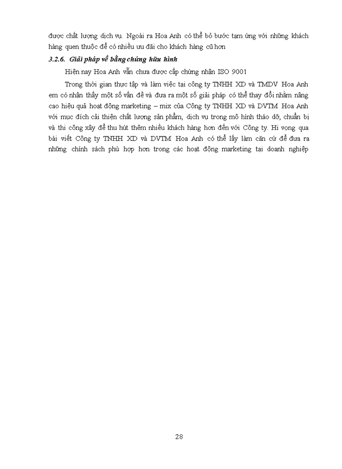 image for page Hoạt động Marketing Mix cho dịch vụ chuyên phá dỡ, chuẩn bị mặt bằng xây dựng của công ty TNHH XD và DVTM Hoa Anh