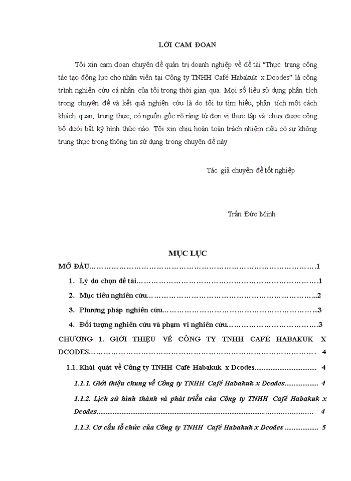 image for page Thực trạng công tác tạo động lực cho nhân viên tại Công ty TNHH Café Habakuk x Dcodes - Năm 2021