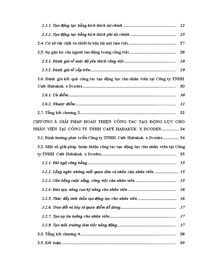 image for page Thực trạng công tác tạo động lực cho nhân viên tại Công ty TNHH Café Habakuk x Dcodes - Năm 2021