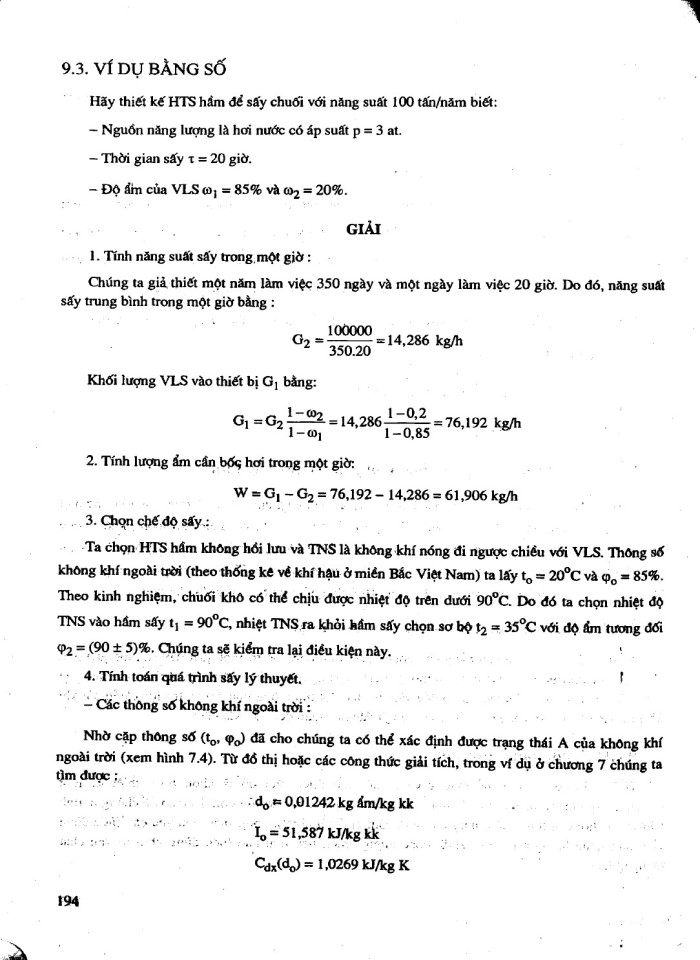 image for page Tính toán và thiết kế hệ thống sấy
