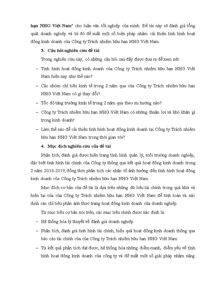 image for page Đánh giá công ty trách nhiệm hữu hạn NHG việt nam