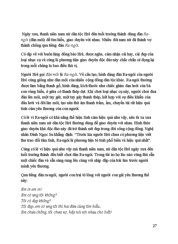 image for page Một số đặc trưng cơ bản của bản sắc văn hóa dân tộc hrê