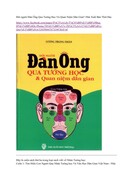 Đời ngƣời Đàn Ông Qua Tƣớng Học Và Quan Niệm Dân Gian