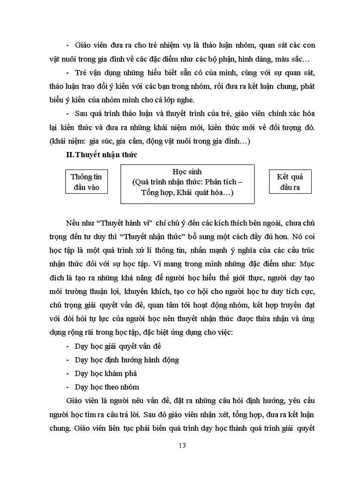 image for page Phân tích những khả năng vận dụng các lí thuyết học tập trong dạy học bộ môn