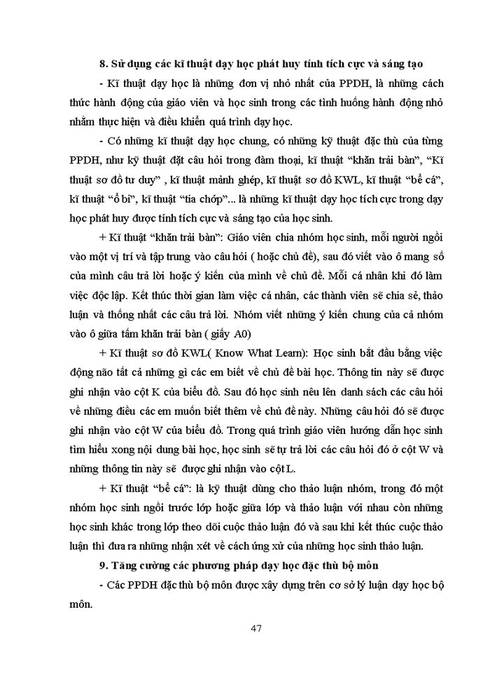 image for page Phân tích những khả năng vận dụng các lí thuyết học tập trong dạy học bộ môn