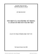 Nét đẹp của người phụ nữ trong ca dao cổ truyền người việt